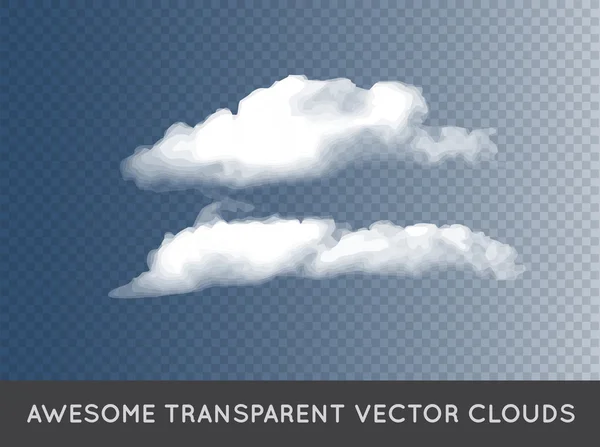 Impresionantes nubes transparentes — Vector de stock