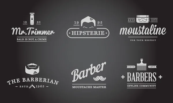 Barber and Shave Shop Elements — Stock Vector