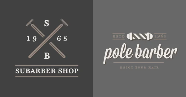 Barber and Shave Shop Elements — 스톡 벡터