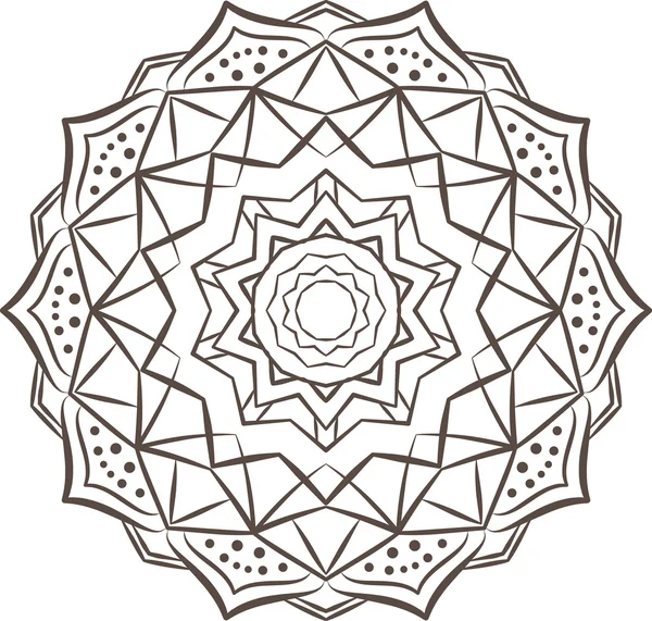 Etnikai fraktál Mandala — Stock Vector