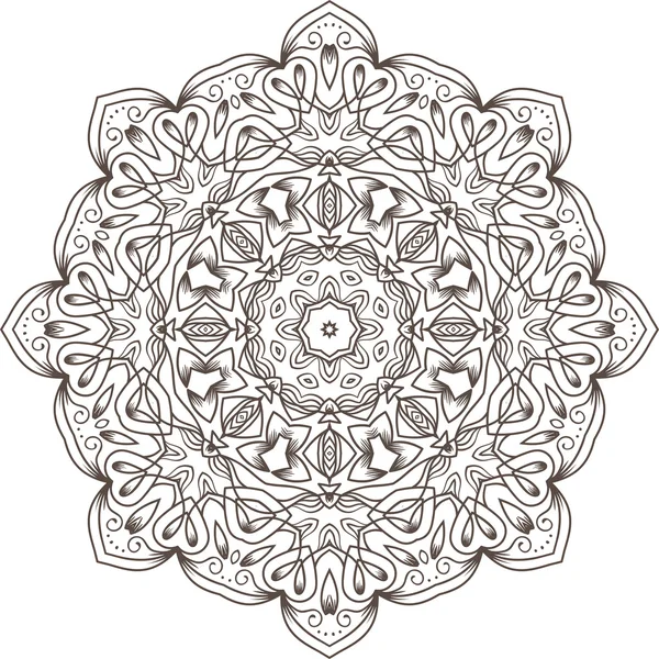 Etnikai fraktál Mandala — Stock Vector