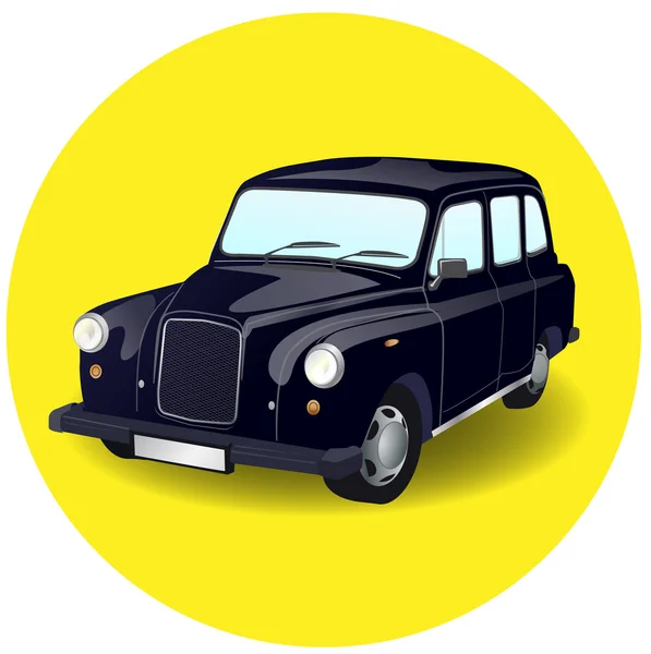 London Taxi Samochodem Lub Czarną Kabiny Ilustracja Wektorowa — Wektor stockowy
