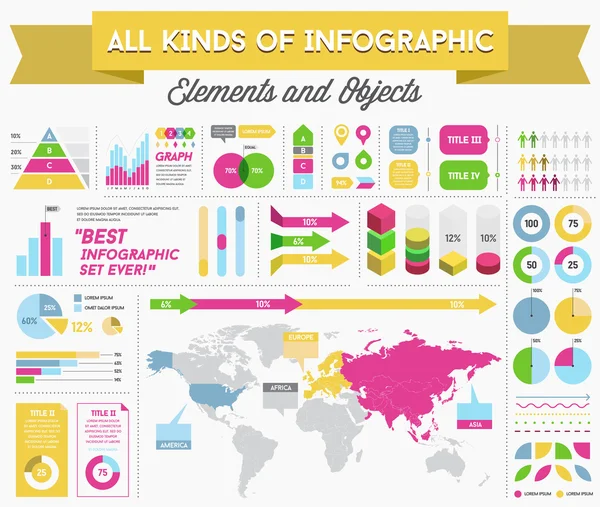 All Kinds of Infographic Modern for Business - Stok Vektor