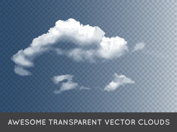 Impresionantes nubes transparentes — Vector de stock