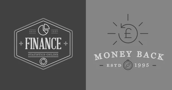 Conjunto de iconos del dinero financiero — Archivo Imágenes Vectoriales