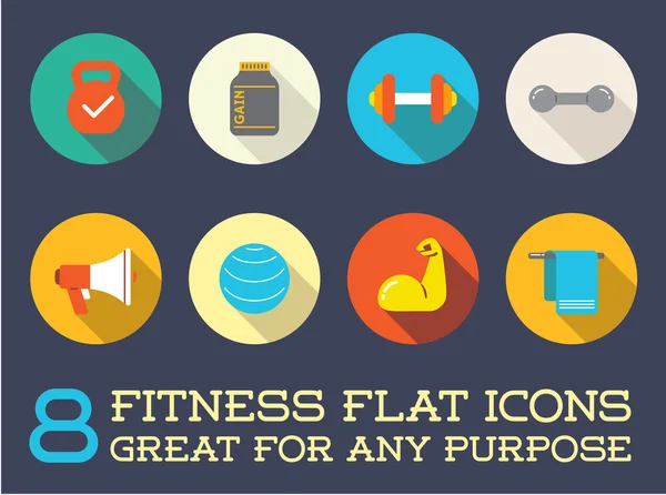 Fitness Aeróbicos Elementos e iconos del gimnasio — Vector de stock