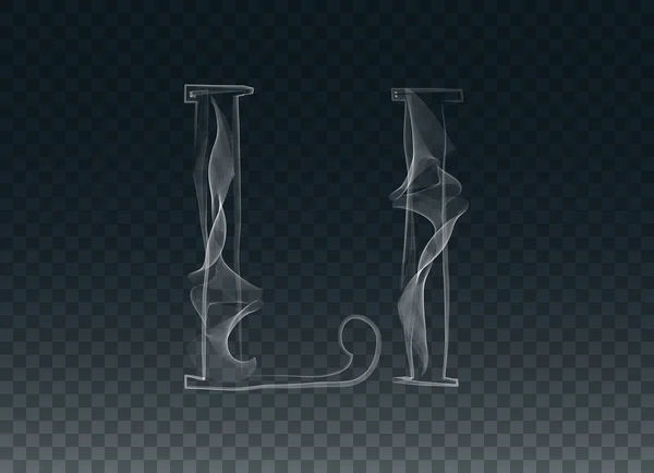 Smoke or Haze Letters L — Stockvector