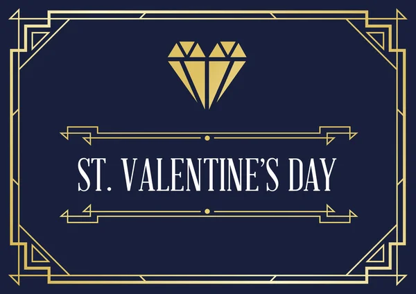 Vintage Style Invitation for Valentines Day — стоковий вектор