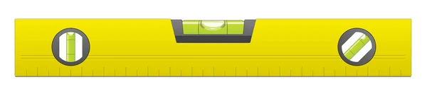 Yellow Metal Bubble Level — Stock vektor