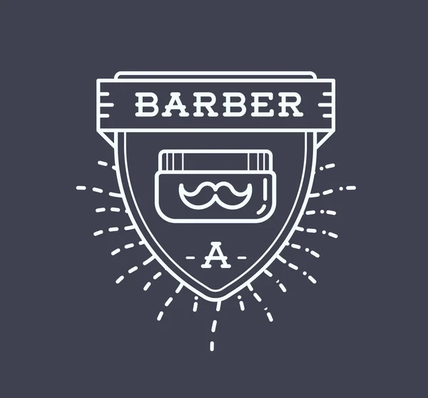 Logotipo de diseño retro peluquero — Vector de stock