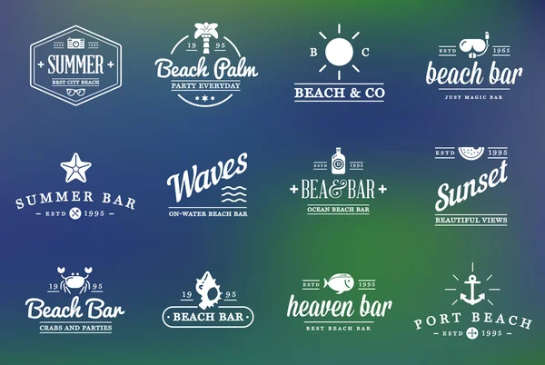 Beach Sea Bar Elements — Stock Vector