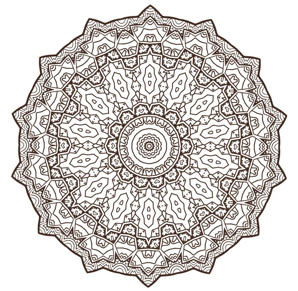 Etniska fraktal Mandala — Stock vektor