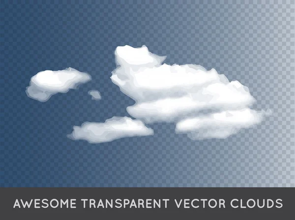 Impresionantes nubes transparentes — Vector de stock