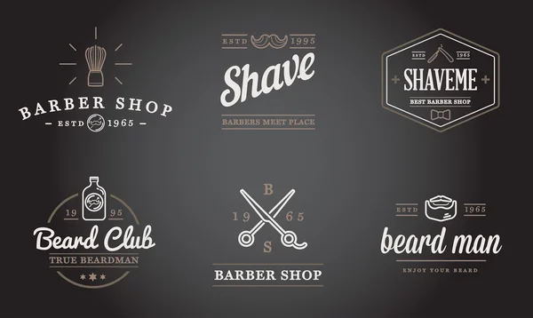 Barber og barbering Shop elementer – Stock-vektor