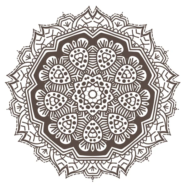 ชาติพันธุ์ แฟรคทัล Mandala — ภาพเวกเตอร์สต็อก