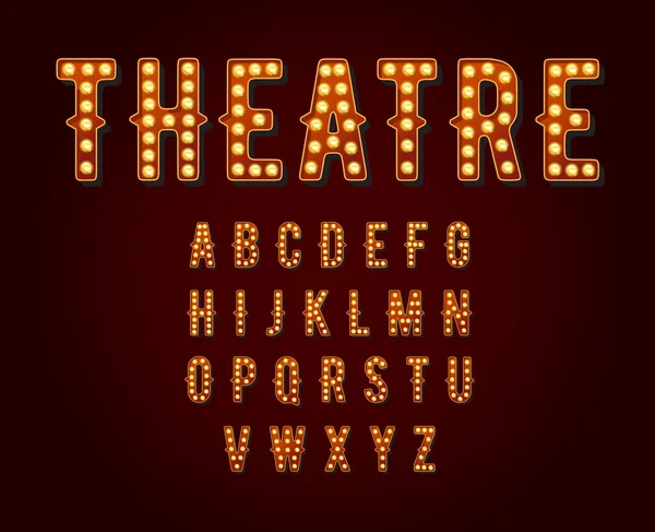 Ampoule Broadway Alphabet — Image vectorielle