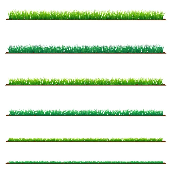 6 fundos de grama verde —  Vetores de Stock