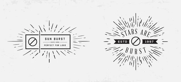 Sunburst Element Set voor het maken van Logo — Stockvector