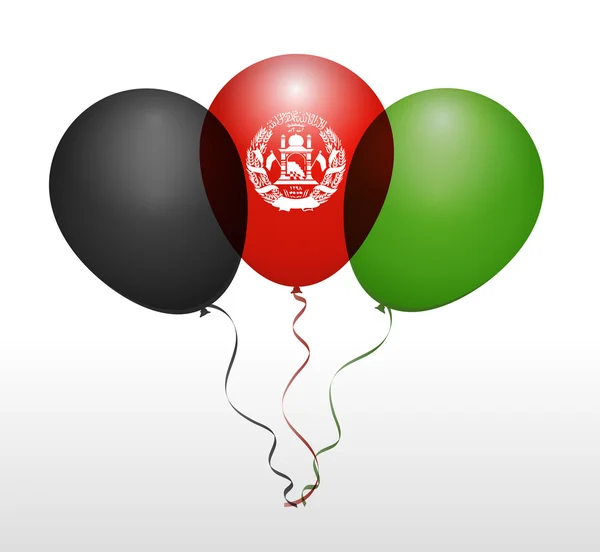 Ballons drapeau national afghan — Image vectorielle