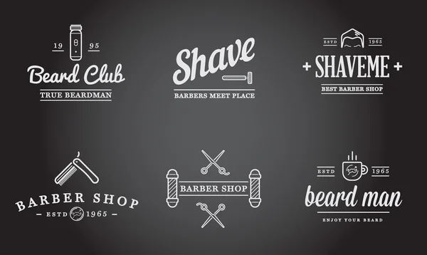 Barber and Shave Shop Elements — Stock vektor