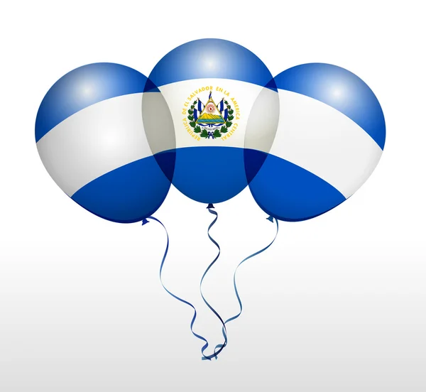 Globos Bandera Nacional de El Salvador — Vector de stock