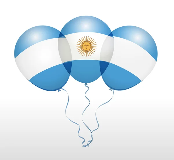 Globos Bandera Nacional Argentina — Vector de stock