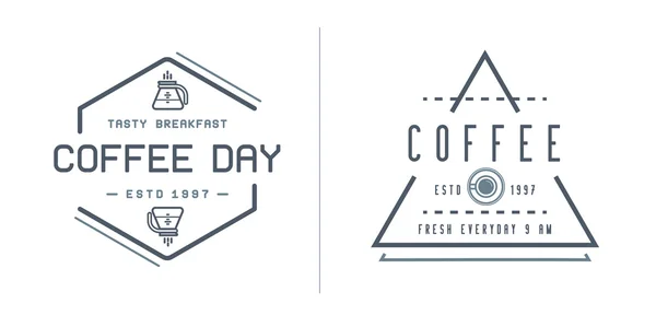 Koffie Logotype sjablonen en koffie accessoires — Stockvector