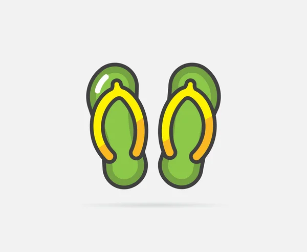 Flip flop Logo veya simgesi — Stok Vektör