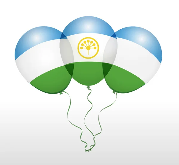 Globos de bandera nacional de Bashkortostán — Archivo Imágenes Vectoriales