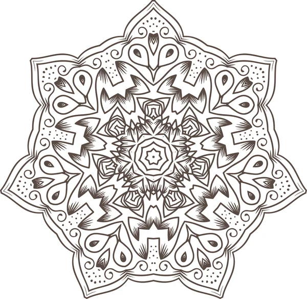 Mandala Fractal Etnia —  Vetores de Stock