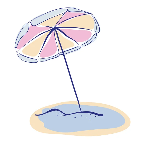 Летний пляжный зонтик — стоковый вектор