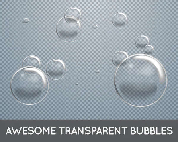 Zeep Water bubbels Set — Stockvector