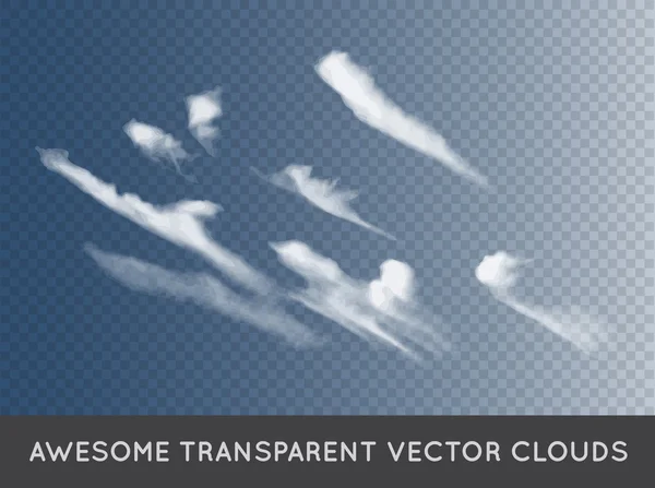 Awesome transparante wolken — Stockvector