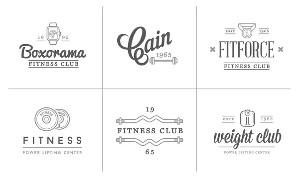 Fitness Aerobics Gym Elements and Icons — Stock Vector