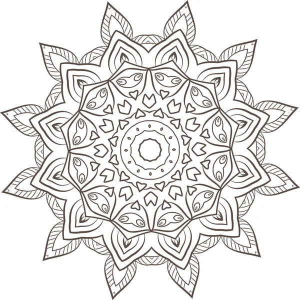 Mandala fractal étnico — Archivo Imágenes Vectoriales