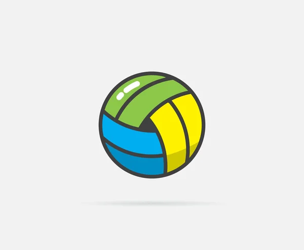 沙滩排球球徽标或图标 — 图库矢量图片