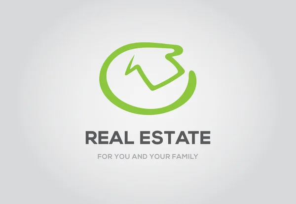 Logo de plantilla para agencia inmobiliaria — Vector de stock