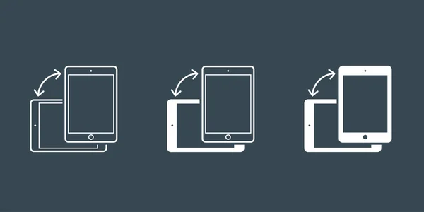 Smartphone oder Tablet-Icons drehen — Stockvektor