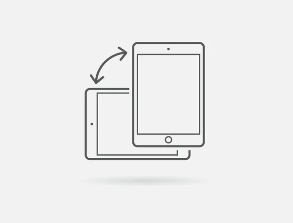 Smartphone oder Tablet-Symbol drehen — Stockvektor