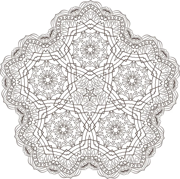 Mandala fractal ethnique — Image vectorielle