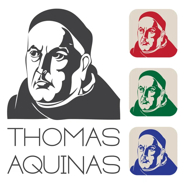 Retrato de Thomas Aquinas — Vetor de Stock