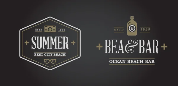 Пляжний бар море елементів — стоковий вектор