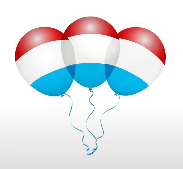 룩셈부르크의 국기 풍선 — 스톡 벡터