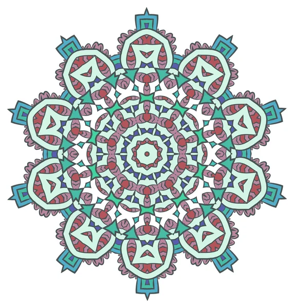 Ethnic Fractal Mandala Aztec Pattern — Stockový vektor