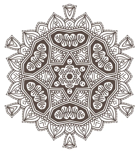 Etnikai fraktál Mandala — Stock Vector