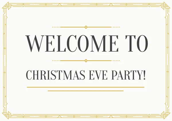 Vintage Invitation to Christmas Party — Stockvector