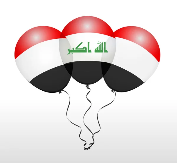 Irak-flaggstänger ballonger — Stock vektor