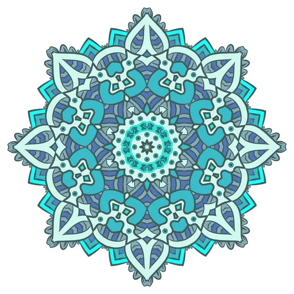 Ethnic Fractal Mandala Aztec Pattern — Stockvector