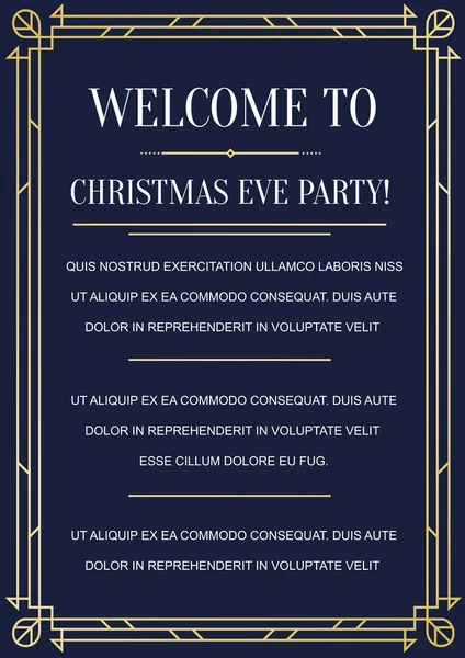 Gran Invitación Vintage a la Fiesta de Navidad — Vector de stock