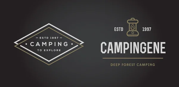 Conjunto de Camping Camp Elements — Archivo Imágenes Vectoriales